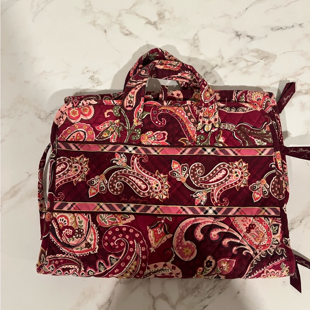Vera Bradley travel case and matching flat iron/curling iron sleeve